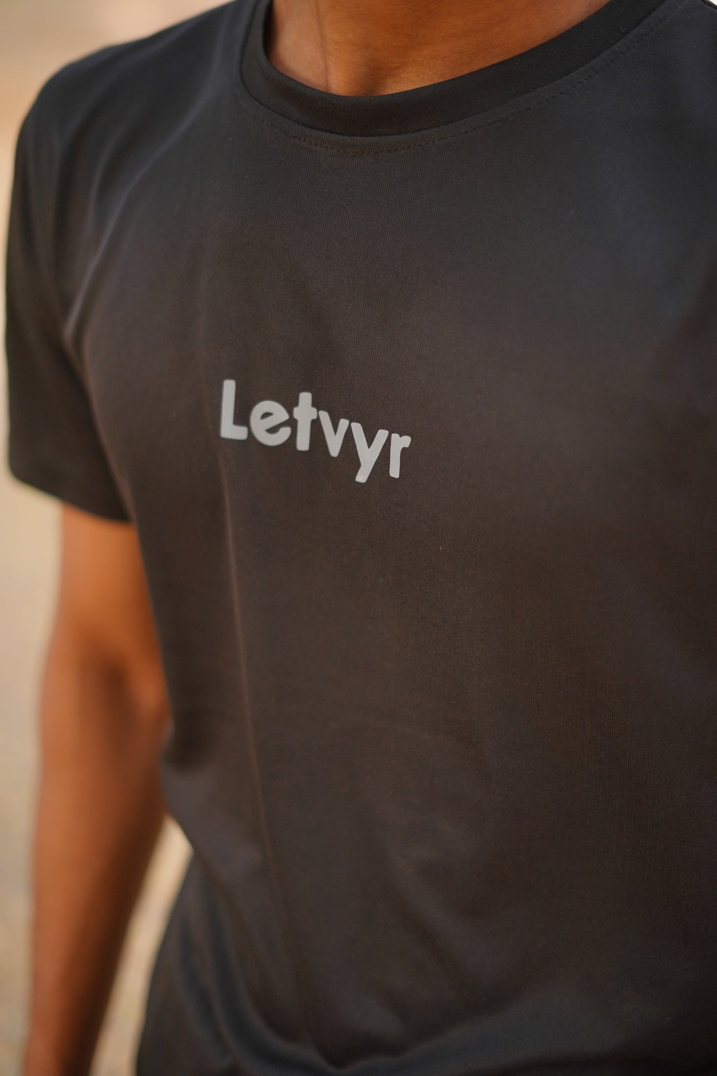 Letvyr Black dri-fit tee